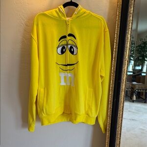 M&M’s Vibrant Yellow Face Zip Up Hoodie